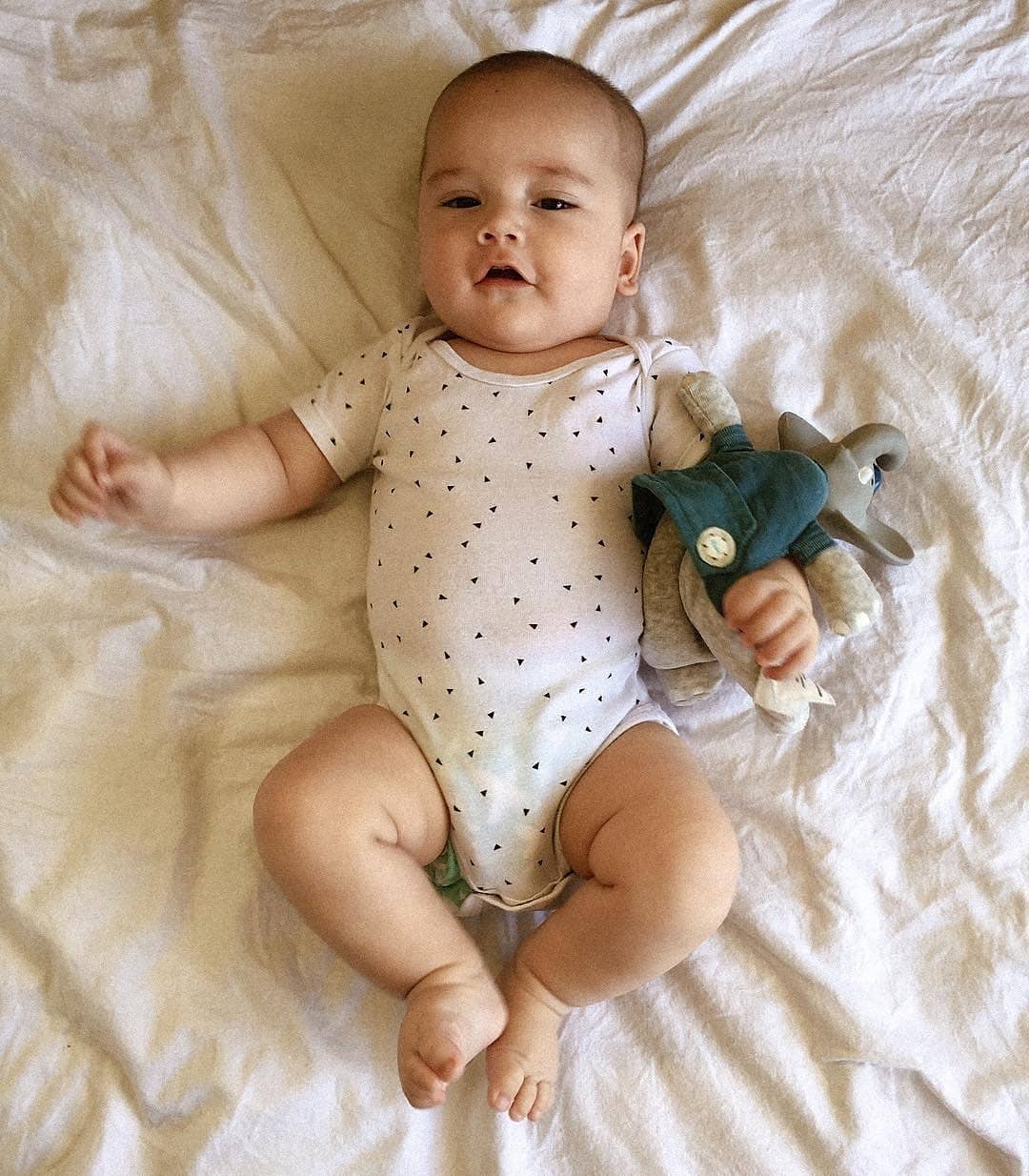 Alvin the Elephant Velour Lovey w/Nat. Rubber Teether Head