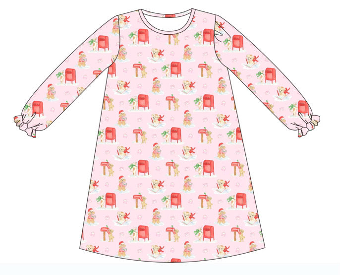 *PRE-ORDER* Charlotte Long Sleeve Play Dress- Letter to Santa Paws