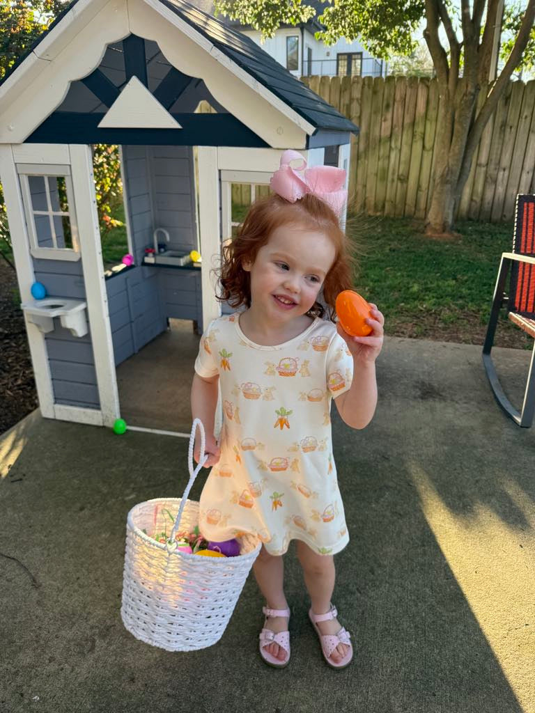 Charlotte Play Dress- Bunny Kisses & Carrot Wishes
