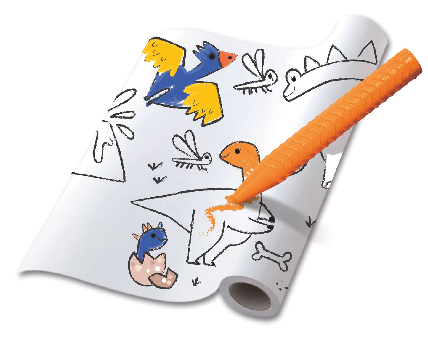 Haku Yoka - Coloring Roll Kit DINO WORLD