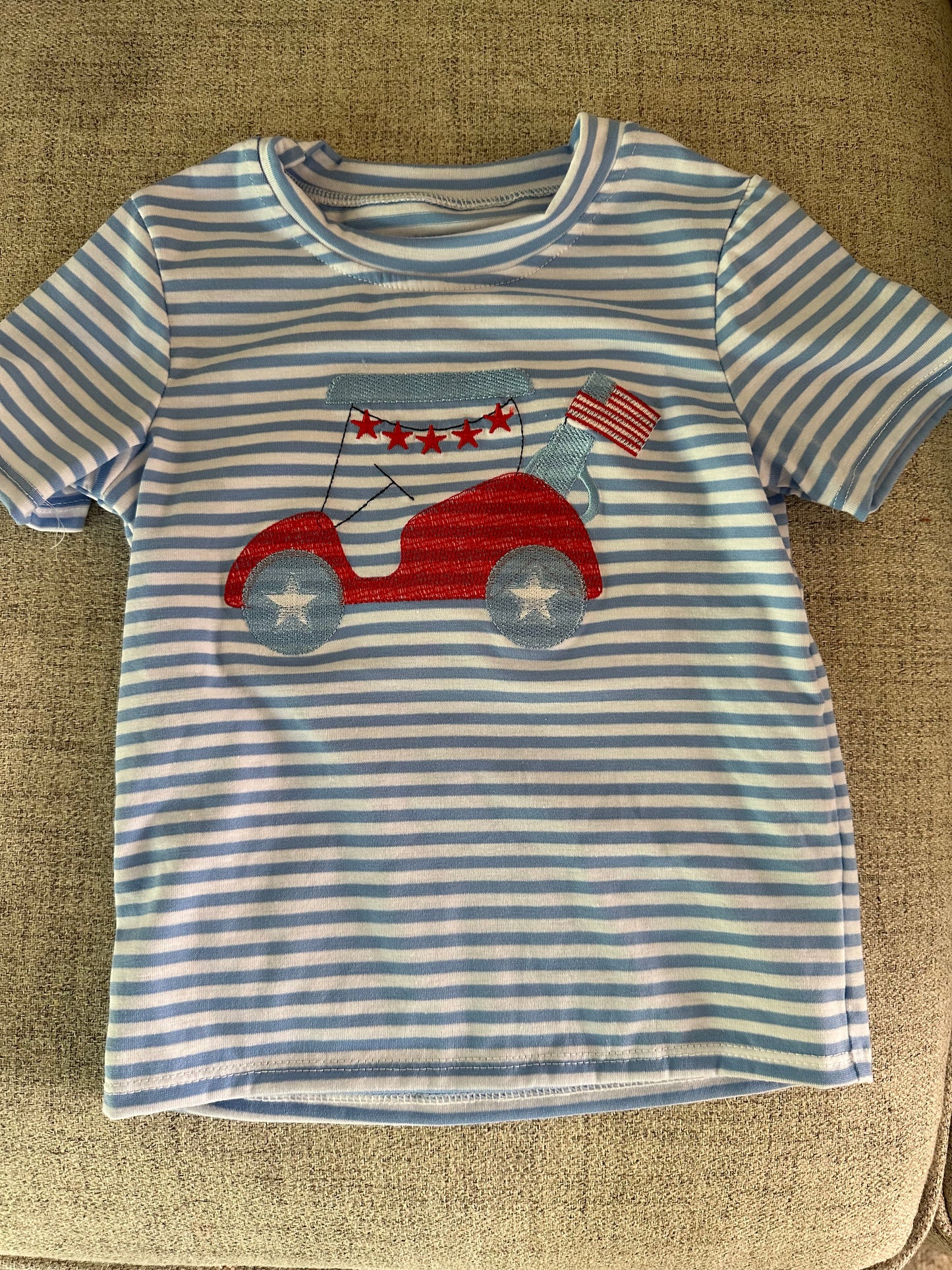 Embroidered Tshirt- Americana Golf Cart