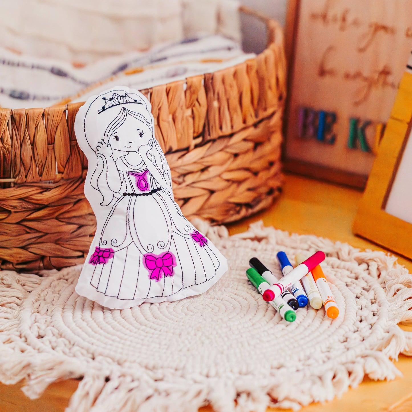 Princess Reusable Coloring Doll for Kids