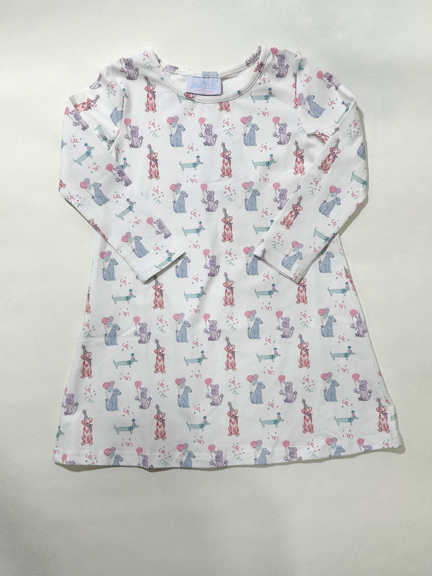 Charlotte Long Sleeve Play Dress- Pawty Pups