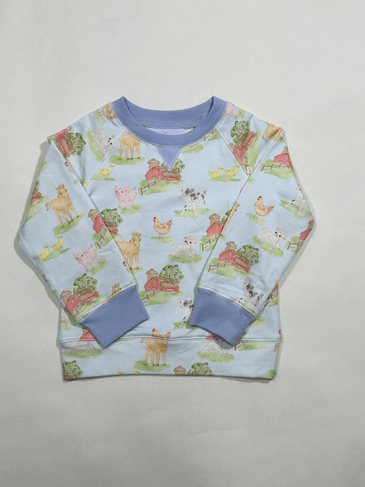 Campbell Crewneck- Pineyrosa Farm (Bayfield Blue)