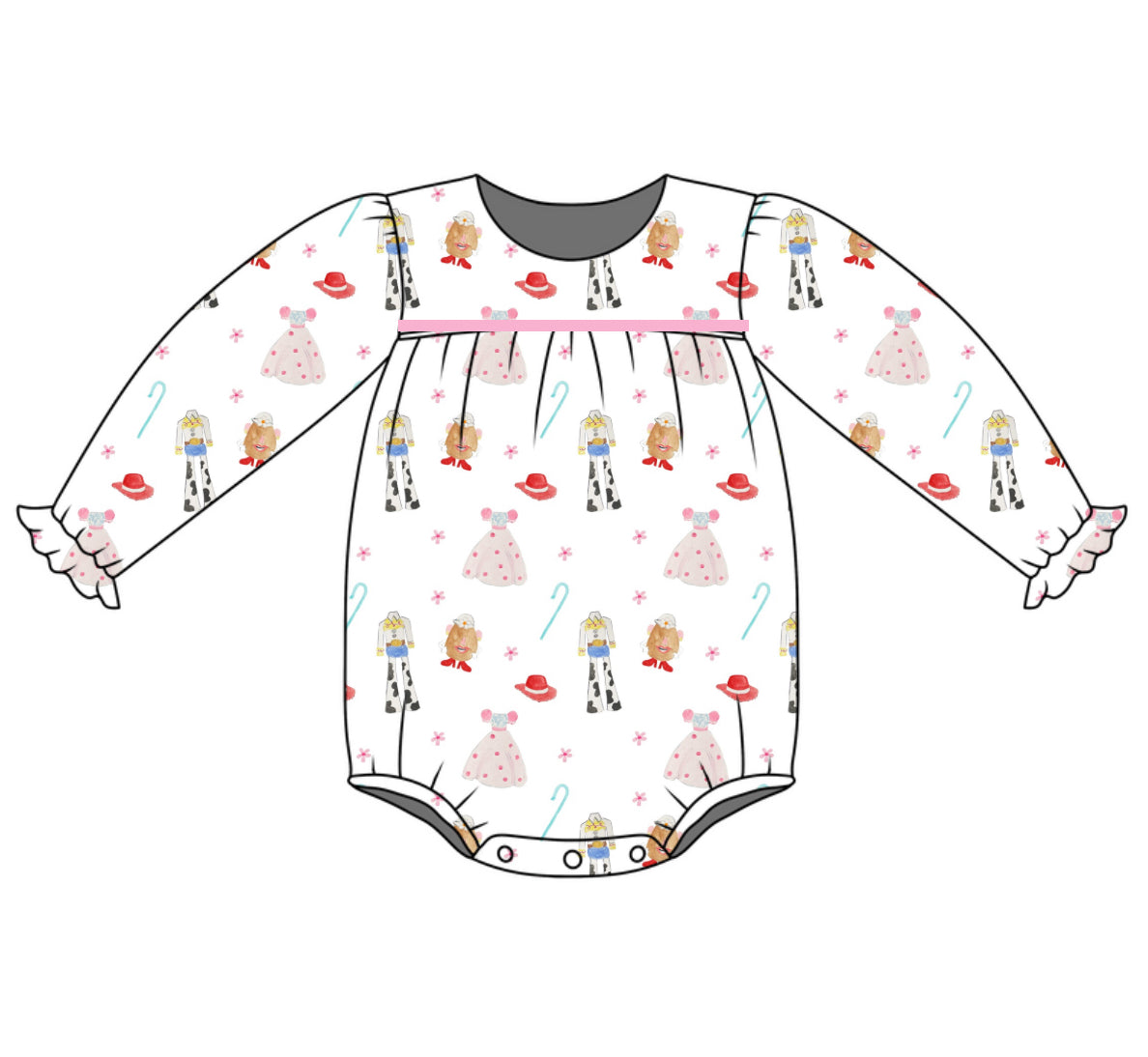 *PRE-ORDER* Abigail Long Sleeve Bubble- Sweetheart Corral