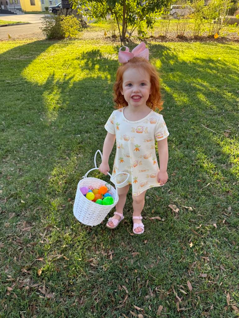 Charlotte Play Dress- Bunny Kisses & Carrot Wishes