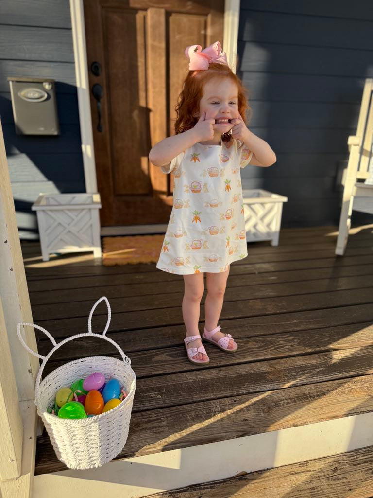 Charlotte Play Dress- Bunny Kisses & Carrot Wishes