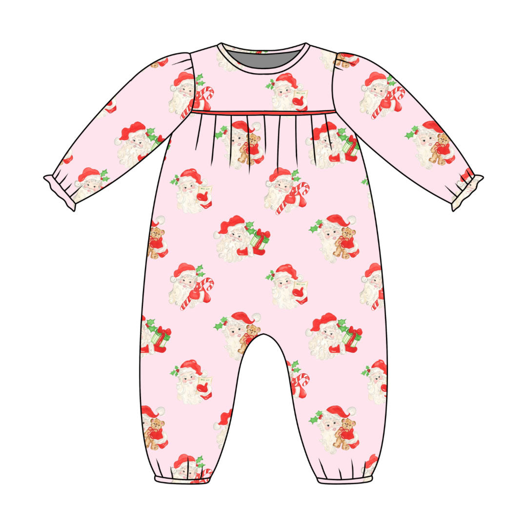 *PRE-ORDER* Ruthie Romper- Gifts of Joy in Merry Pink