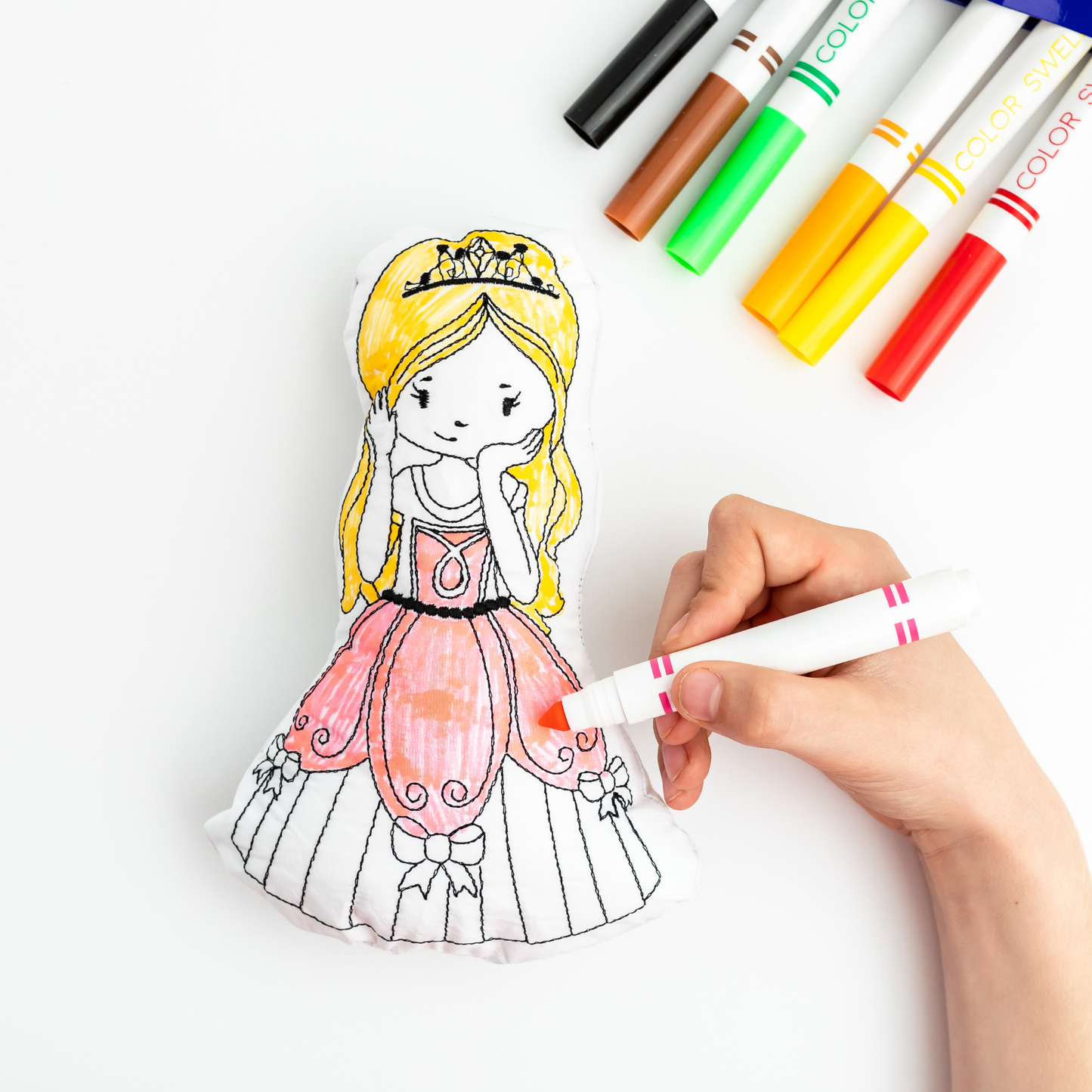 Princess Reusable Coloring Doll for Kids