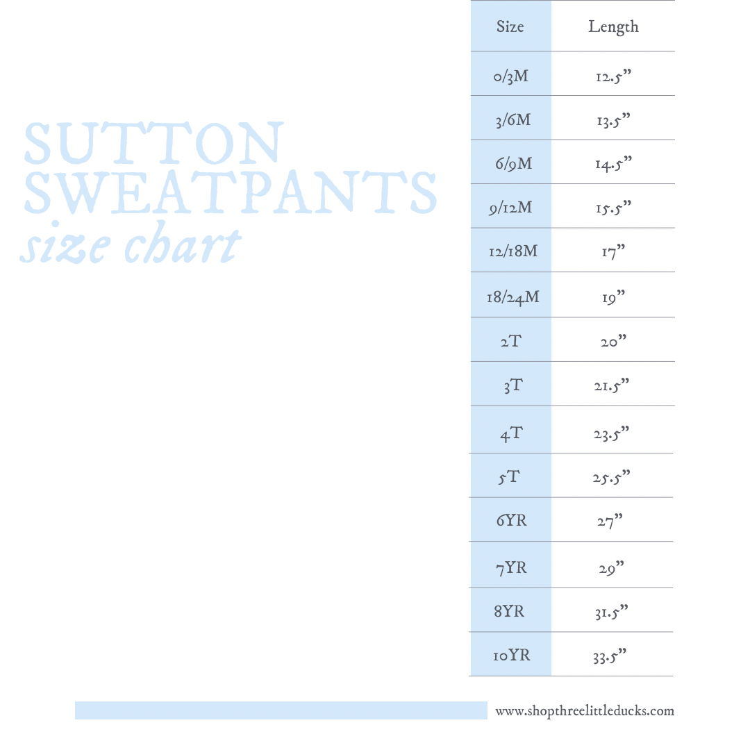 *PRE-ORDER* Sutton Sweatpants- Navy