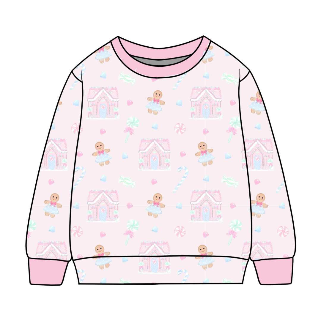 *PRE-ORDER* Campbell Crewneck- Candyland Dreams in Sugar Pink