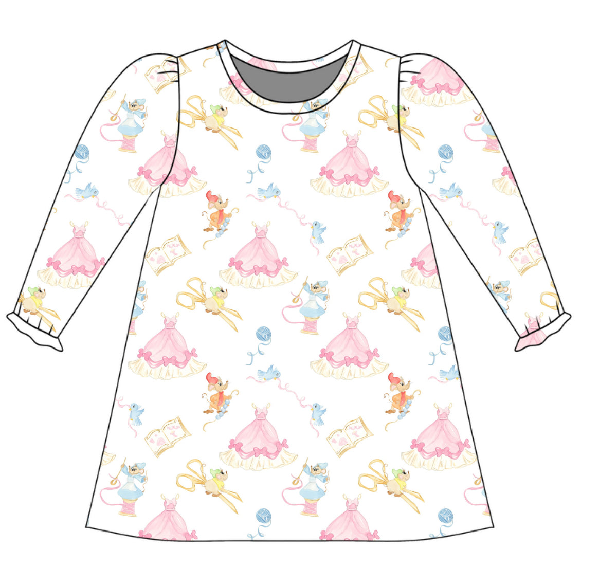 *PRE-ORDER* Charlotte Long Sleeve Play Dress- Cinderelly Cinderelly