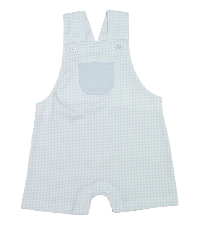 Blue Gingham Pima Overall