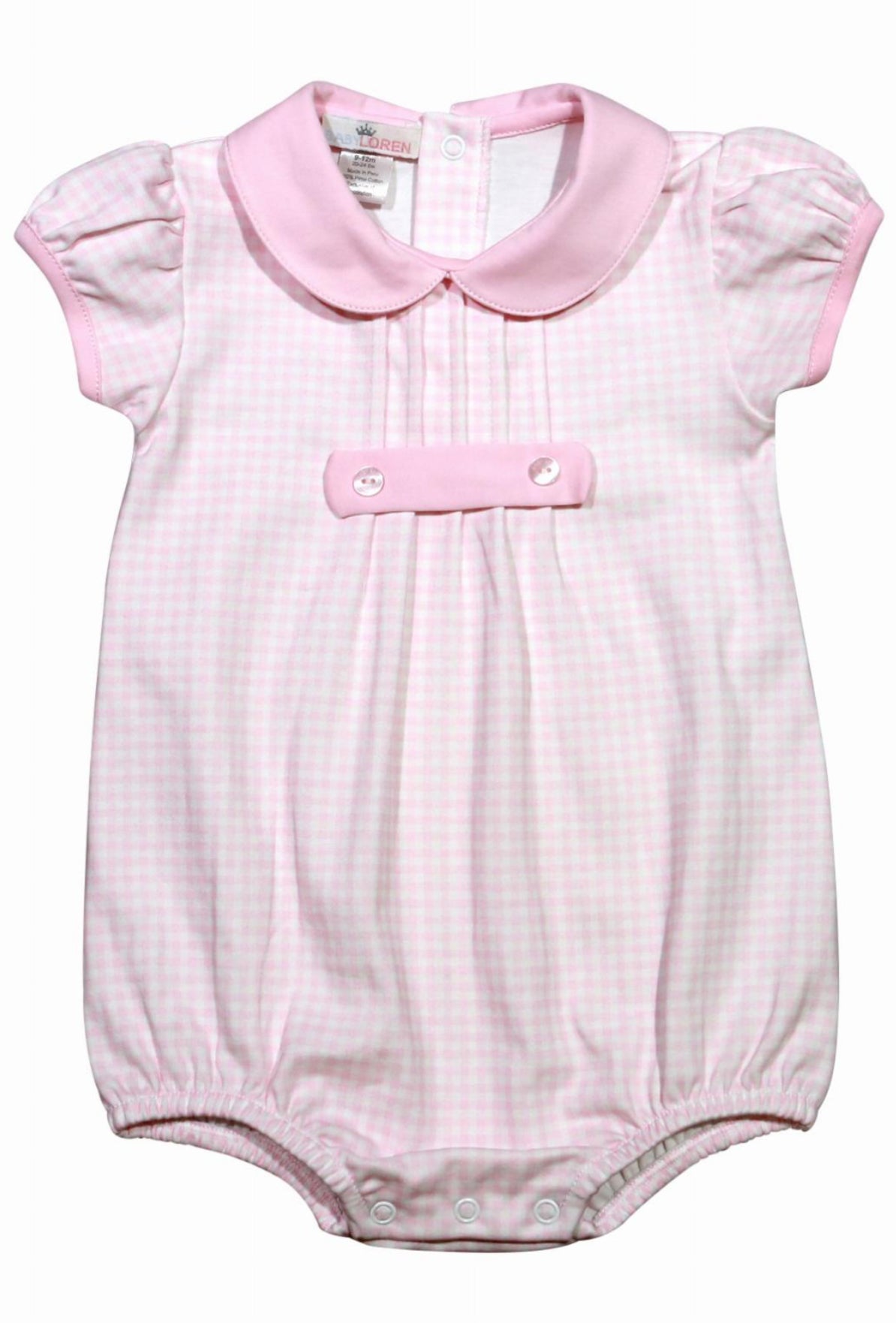 Tessy Pink Gingham Pima Sun Bubble