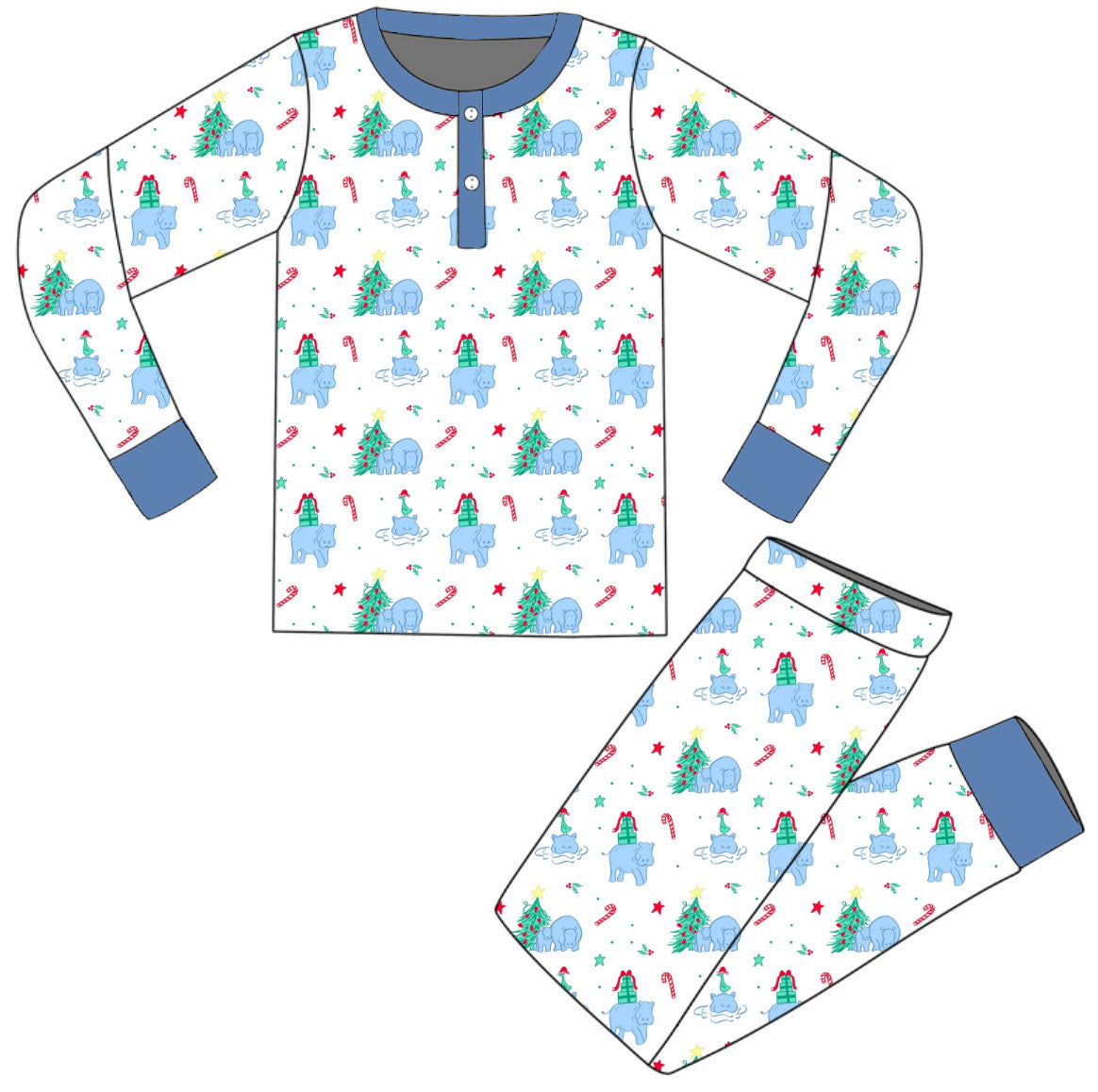*PRE-ORDER* Sloane Sleep Set- I Want a Hippopotamus for Christmas