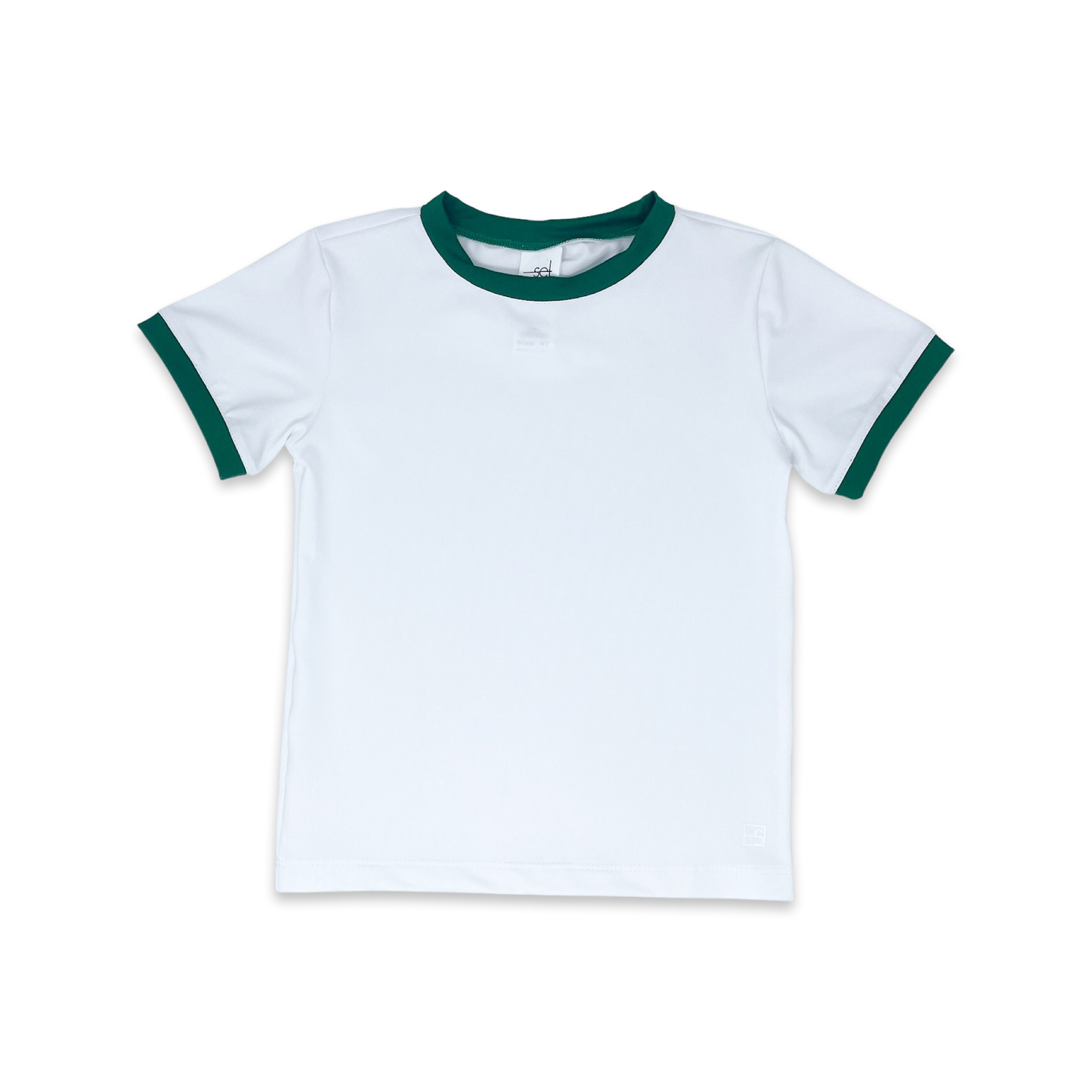Bradley Basic Tee - Pure
Coconut, Augusta Green
