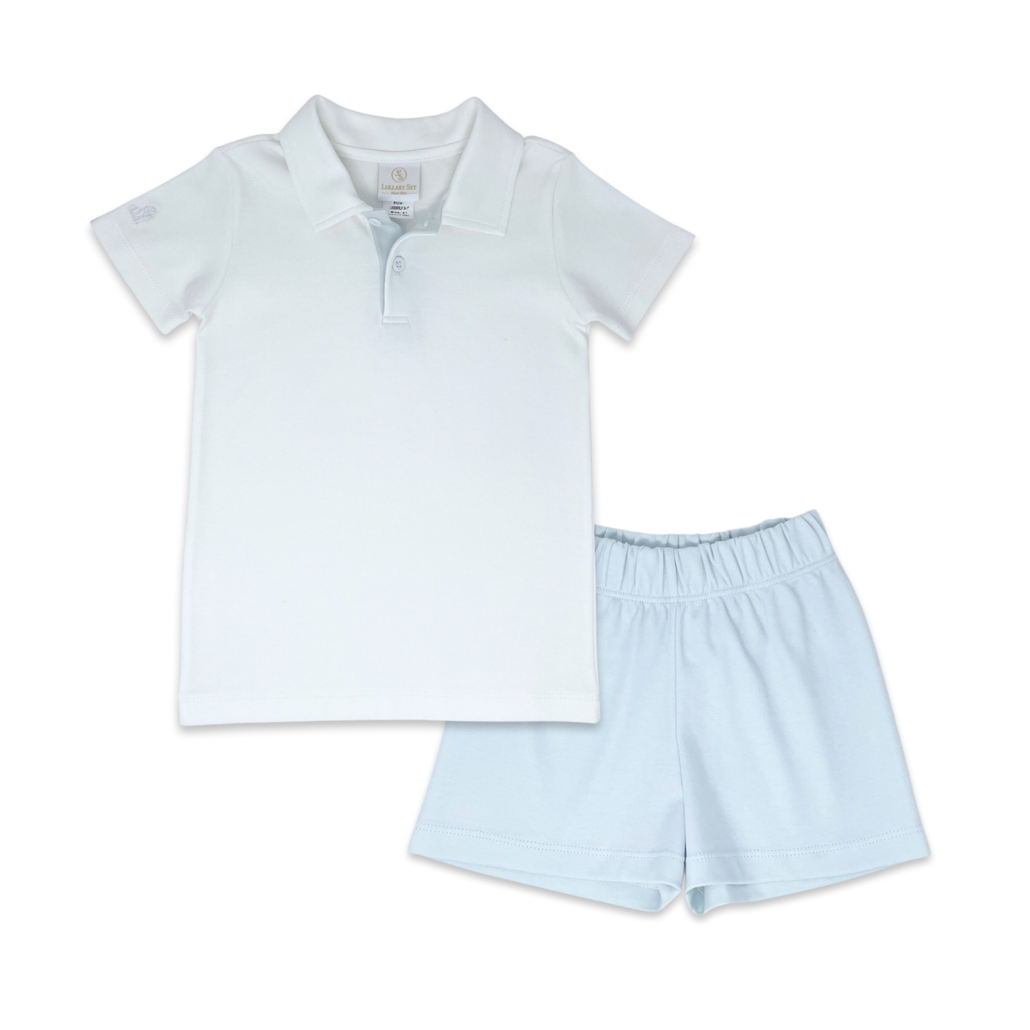 Parker Short Set - White / Blue Stripe
