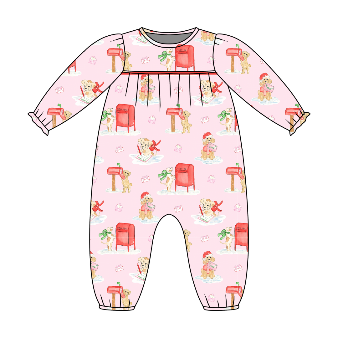 *PRE-ORDER* Ruthie Romper- Letter to Santa Paws