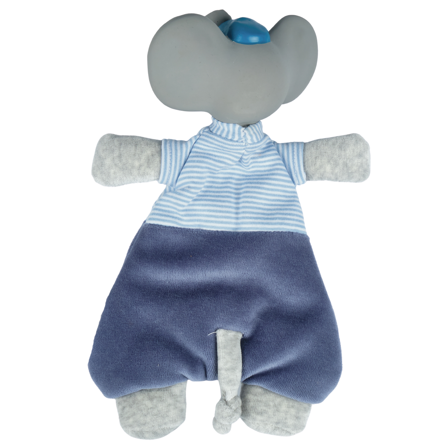 Alvin the Elephant Velour Lovey w/Nat. Rubber Teether Head