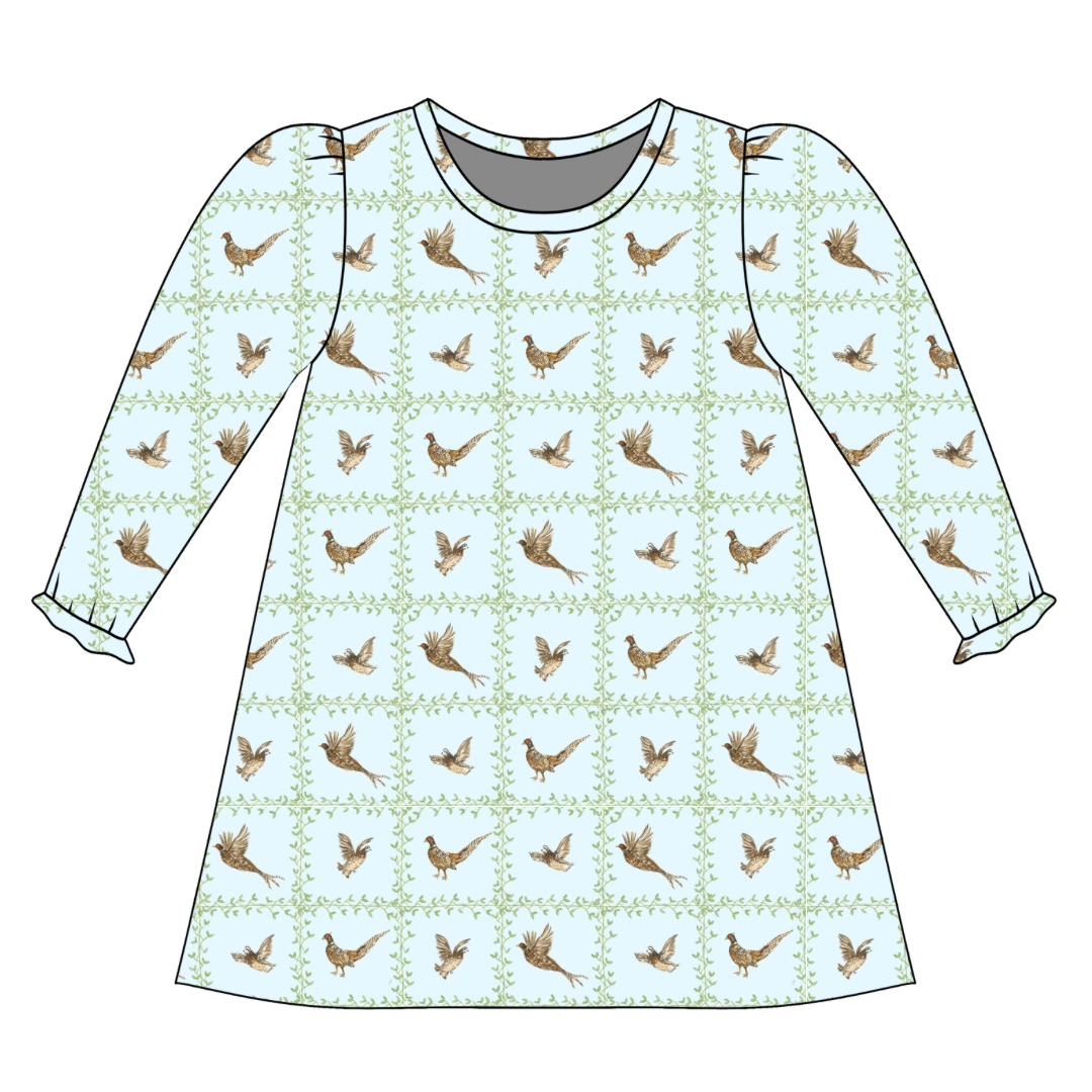 *PRE-ORDER* Charlotte Long Sleeve Play Dress- Fernhill Flight