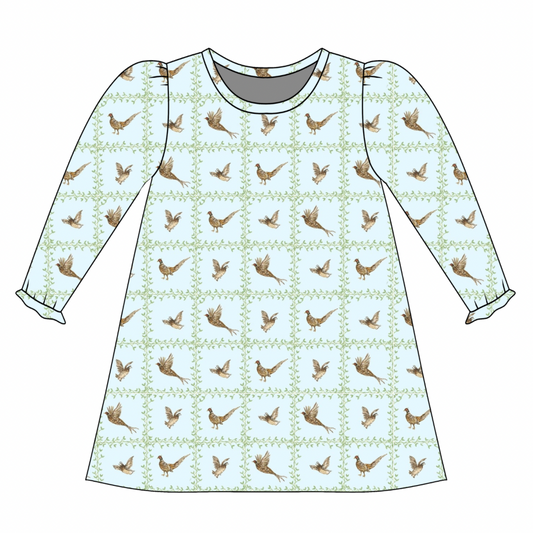 *PRE-ORDER* Charlotte Long Sleeve Play Dress- Fernhill Flight