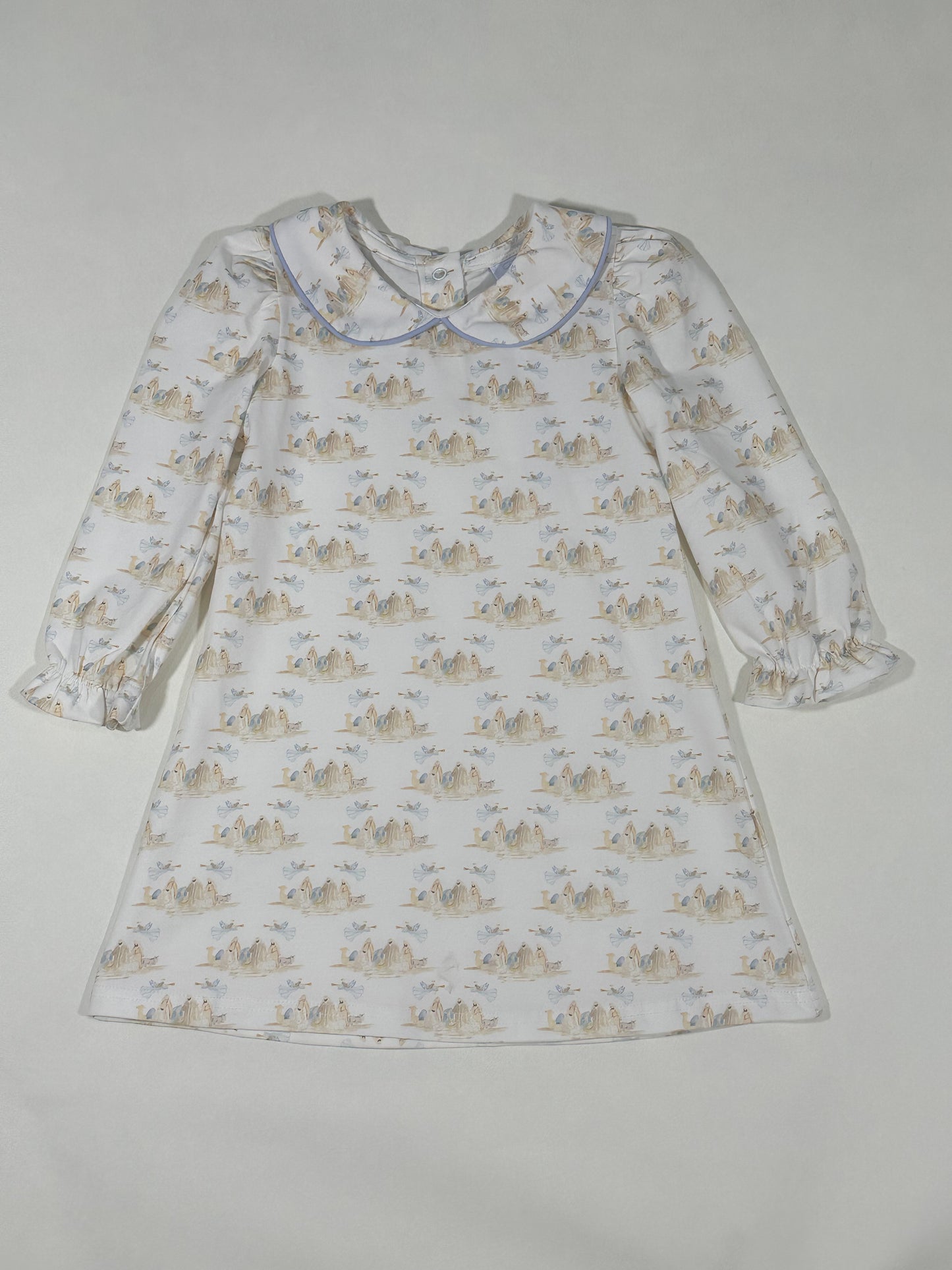 Dottie Dress- Bethlehem Blessings (Bayfield Blue)