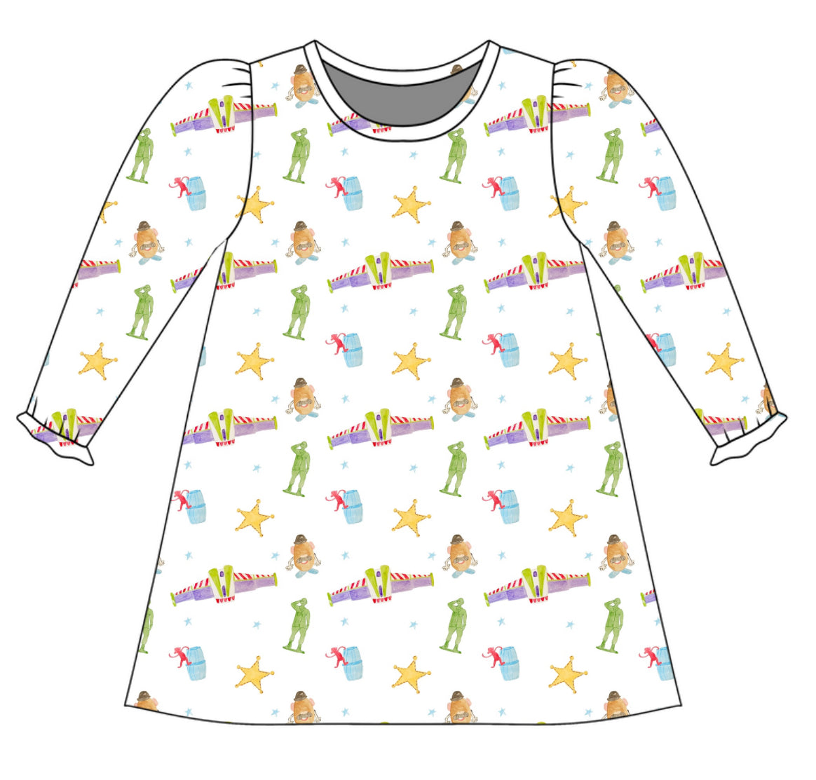 *PRE-ORDER* Charlotte Long Sleeve Play Dress- You’ve Got a Friend in Me