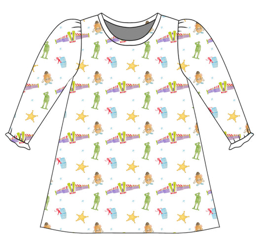 *PRE-ORDER* Charlotte Long Sleeve Play Dress- You’ve Got a Friend in Me