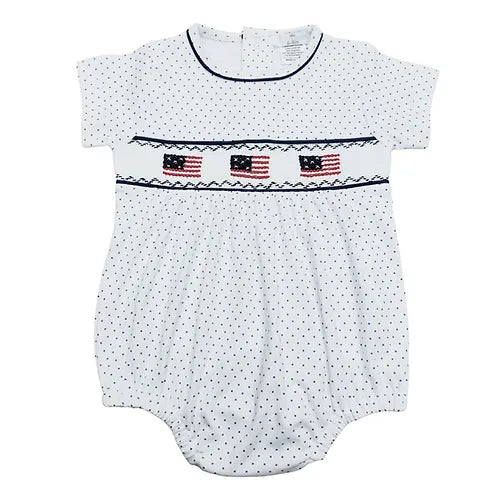 American Flag Smocked Bubble