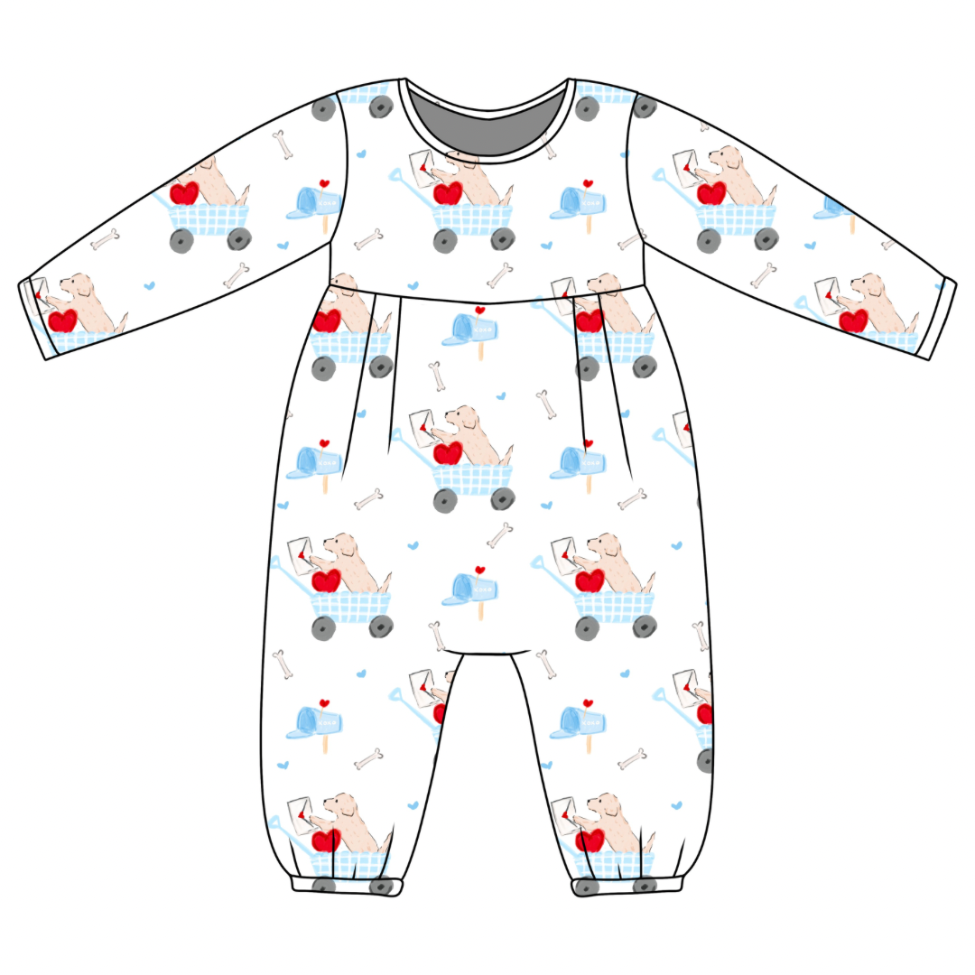*PRE-ORDER* James Romper- Puppy Post