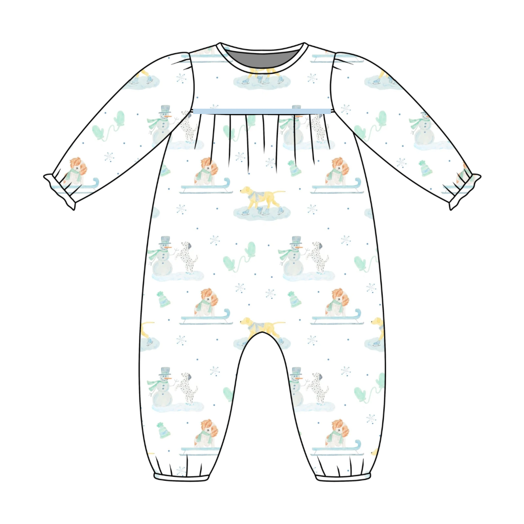 *PRE-ORDER* Ruthie Romper- Snow Pups