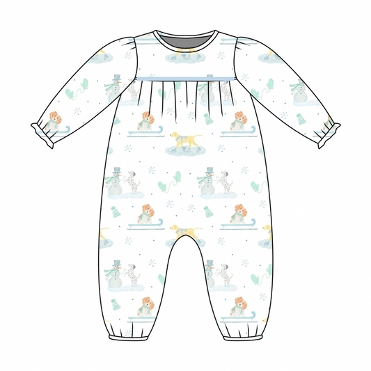 *PRE-ORDER* Ruthie Romper- Snow Pups