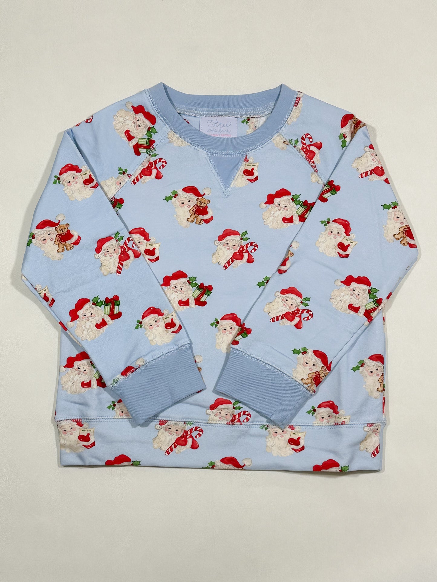 Campbell Crewneck- Gifts of Joy (Brookhaven Blue)