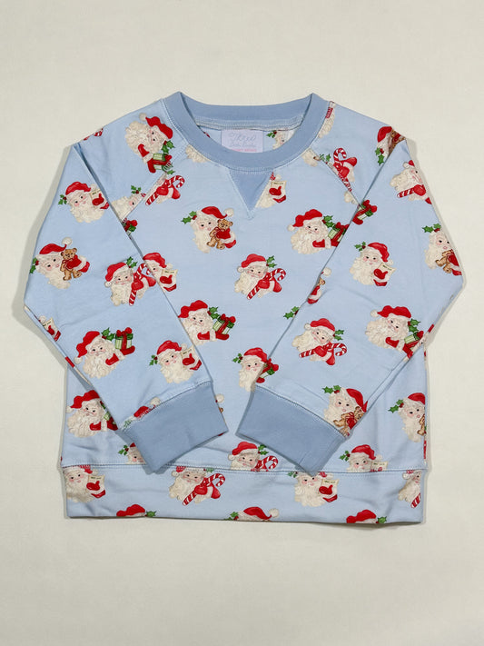 Campbell Crewneck- Gifts of Joy (Brookhaven Blue)