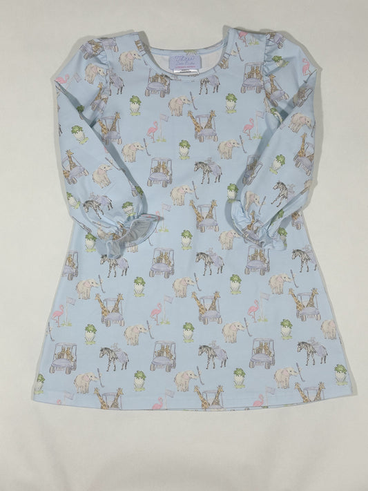 Charlotte Long Sleeve Play Dress- Wild on the Green