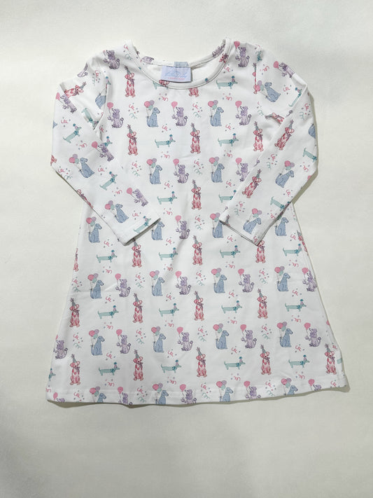 Charlotte Long Sleeve Play Dress- Pawty Pups