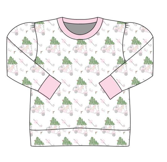 *PRE-ORDER* Campbell Crewneck- Fairway Tinsel Club (Primrose Pink)