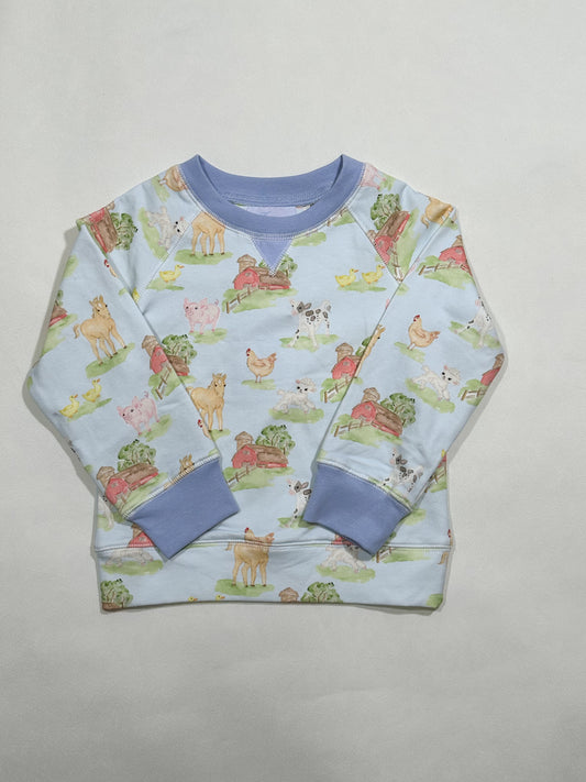 Campbell Crewneck- Pineyrosa Farm (Bayfield Blue)
