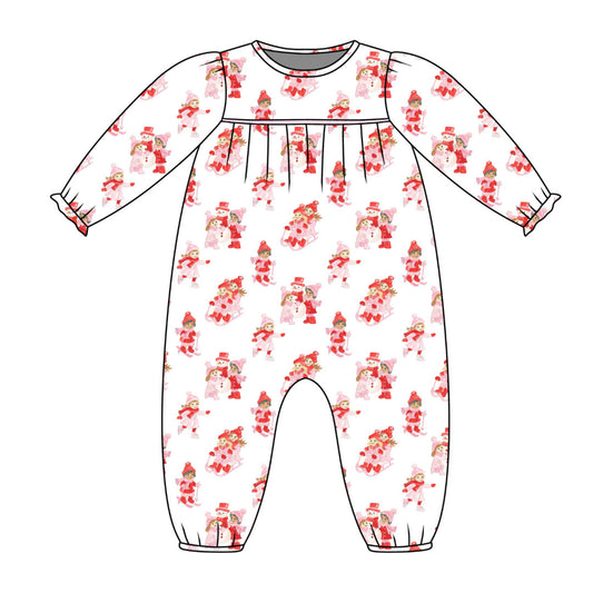 *PRE-ORDER* Ruthie Romper- Snow Much Fun (Pennington Bay Pink)