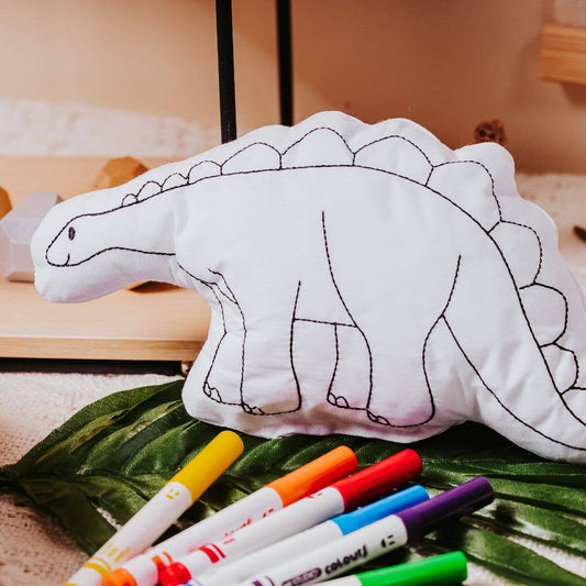 Stegosaurus Coloring Pillow Activity For Kids