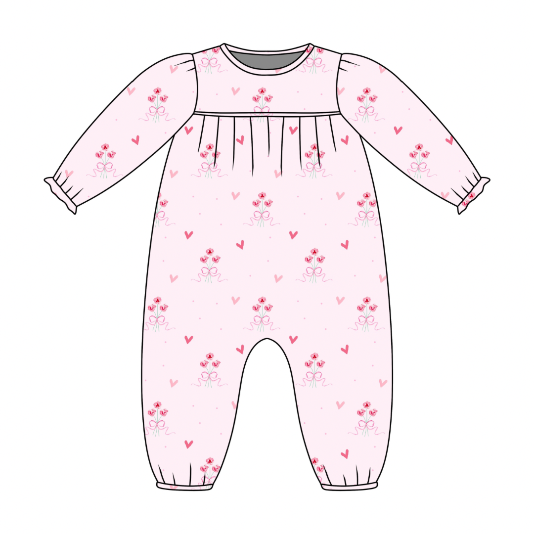 *PRE-ORDER* Ruthie Romper- Sweetheart Bouquet