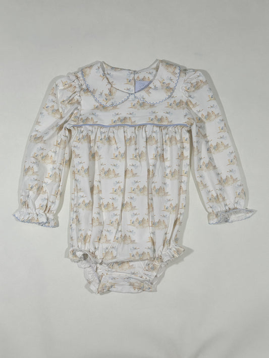 Bridget Long Sleeve Bubble- Bethlehem Blessings (Bayfield Blue)