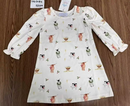 *PRE-ORDER* Charlotte Long Sleeve Play Dress- Shepherds Watch
