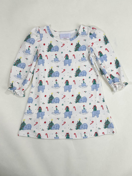 Charlotte Long Sleeve Play Dress- I Want a Hippopotamus for Christmas