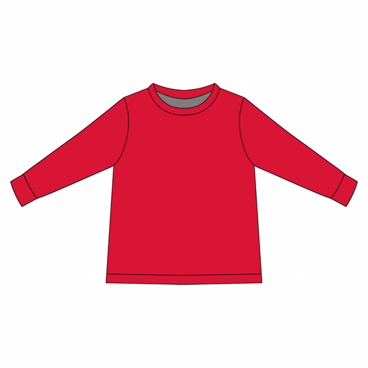 *PRE-ORDER* Carson Long Sleeve Crewneck- Red