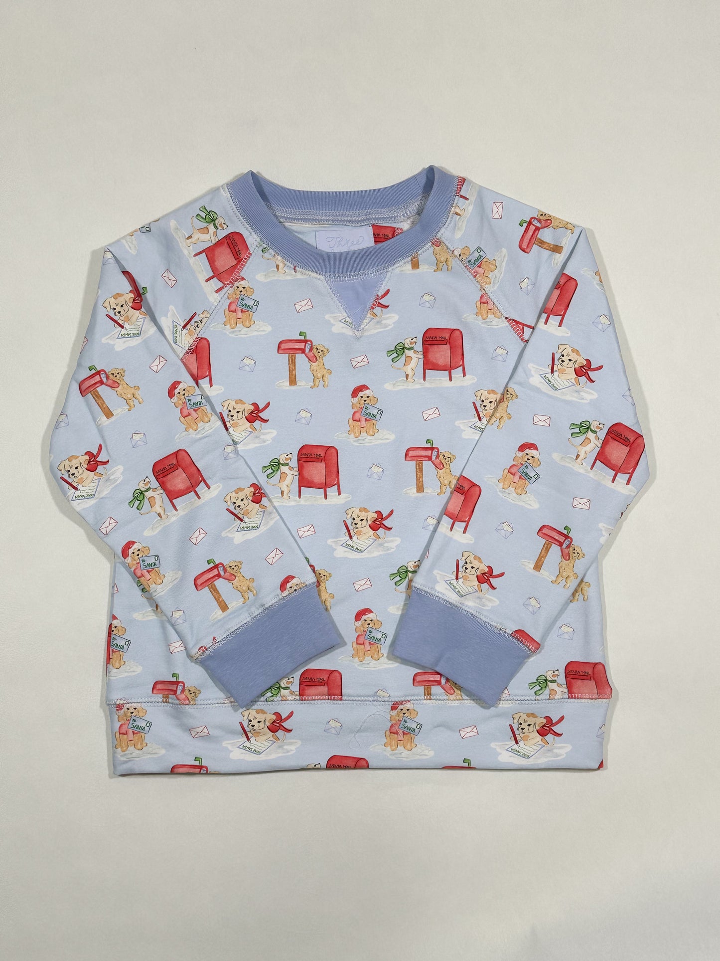 Campbell Crewneck- Letter to Santa Paws (Bayfield Blue)