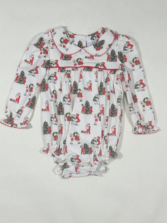 Bridget Long Sleeve Bubble- Merry Little Moments (Rutledge Red)