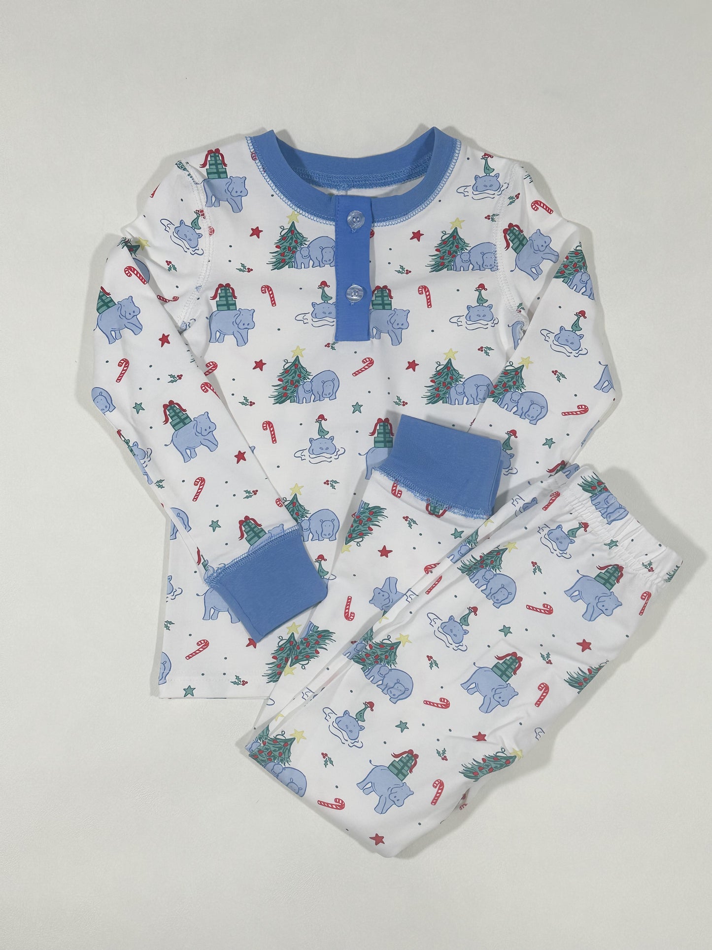 Sloane Lounge Set- I Want a Hippopotamus for Christmas (Brighton Bay Blue)