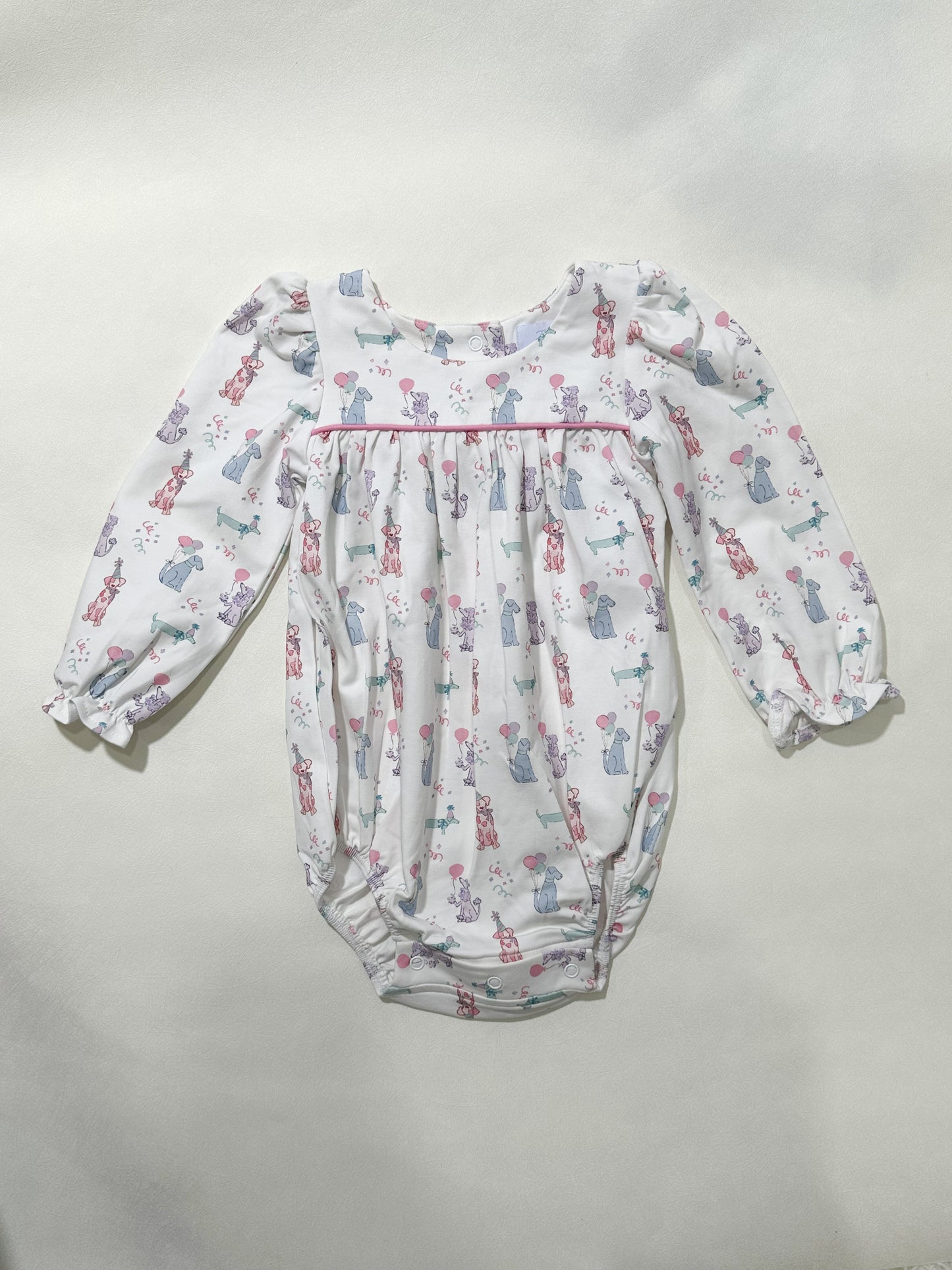 Abigail Long Sleeve Bubble- Pawty Pups