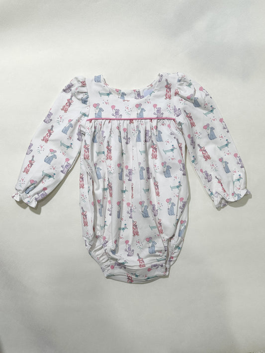 Abigail Long Sleeve Bubble- Pawty Pups